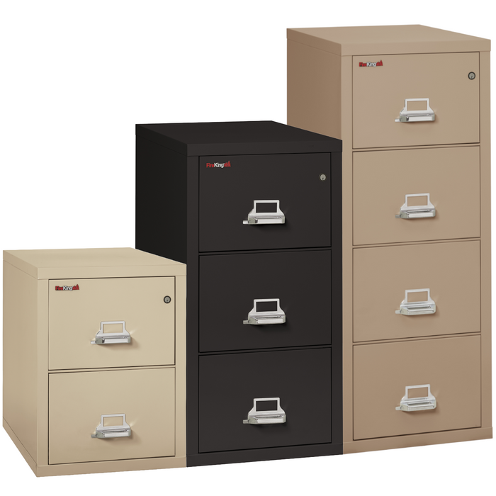 FireKing Classic 31" Vertical File Cabinet - 1-Hour Fire-Rated & High Security - 2, 3, or 4 Drawers - 11 Colors