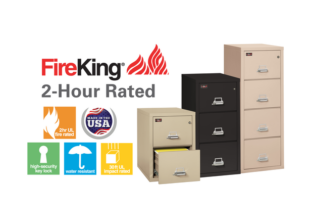 FireKing 2-Hour Fire-Rated - 31" & 32" Wide Vertical File Cabinet - Letter & Legal