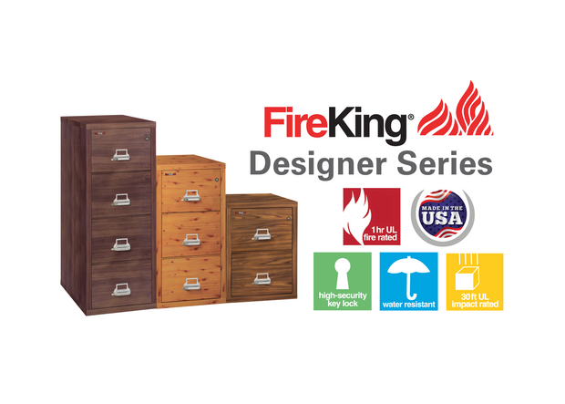 FireKing Designer Series 31" Wide Vertical File Cabinet - Letter & Legal